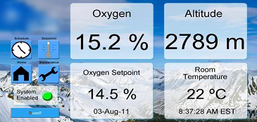 Equine Health Centre Altitude Training Systems taking equine athlete training to new heights the control screen